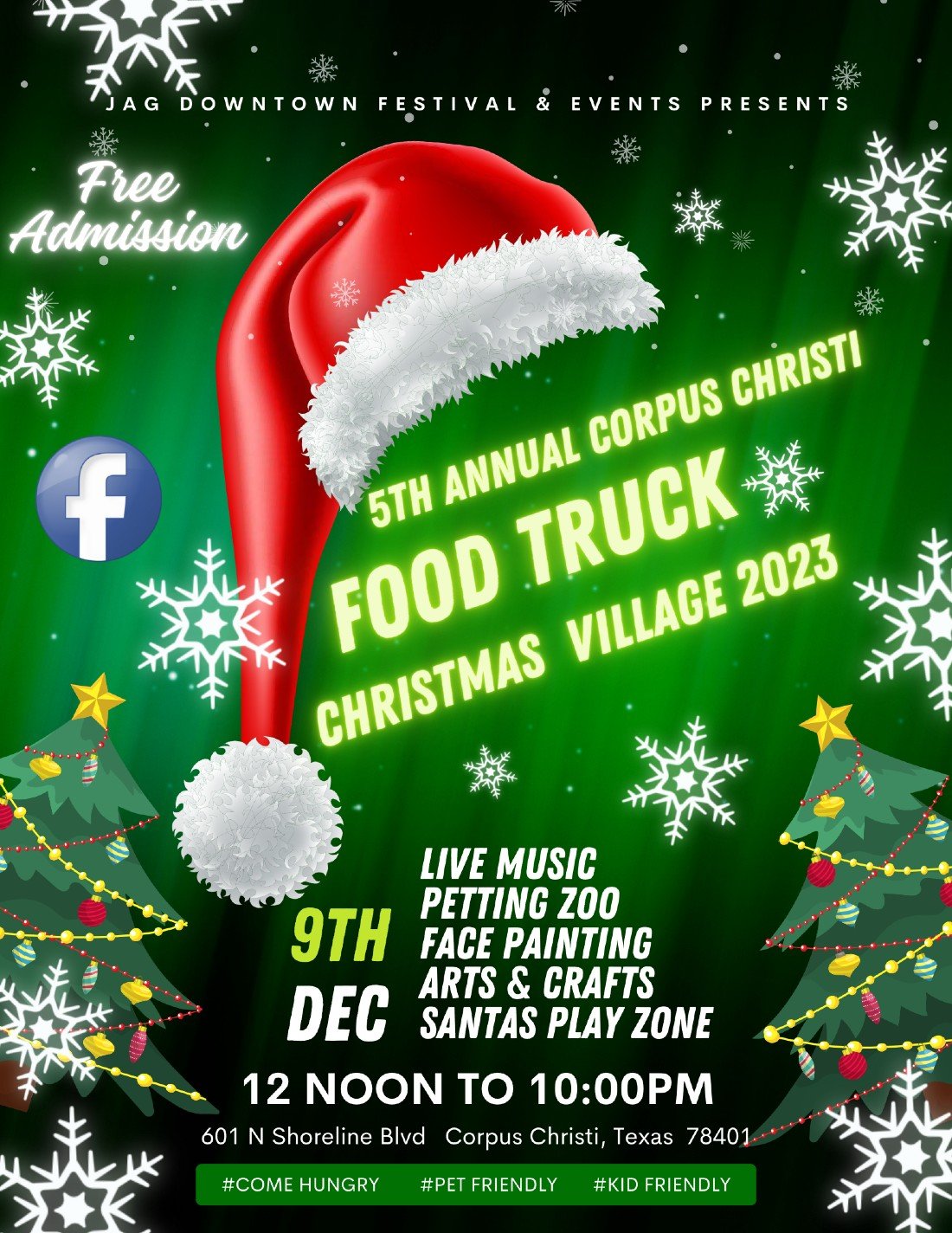5th Annual Food Truck Christmas Village Corpus Christi 2023 Downtown