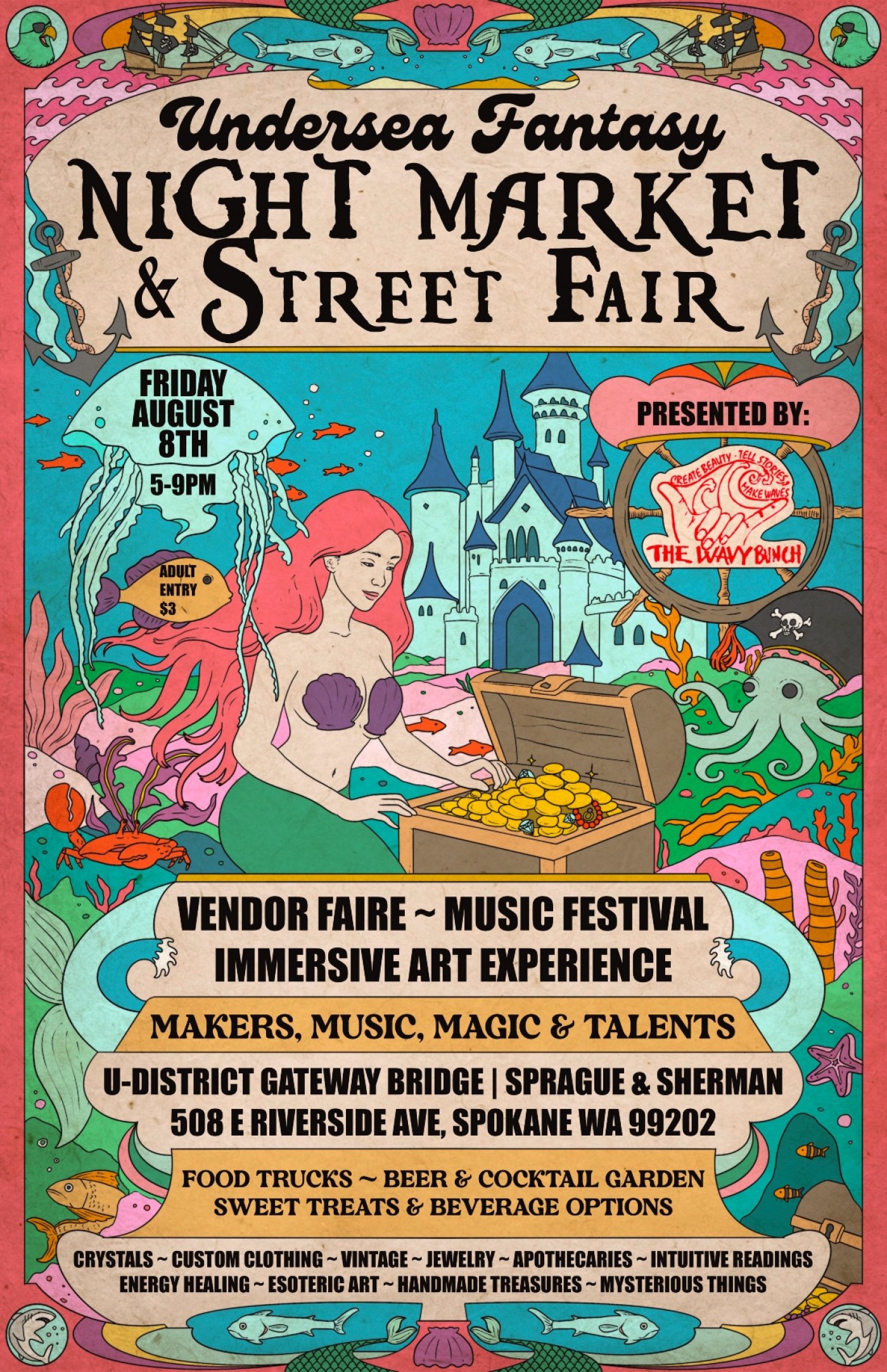 Undersea Fantasy NIGHT MARKET & Street Fair\u2014Vendor Faire, Music Festival, Immersive Arts Experience
