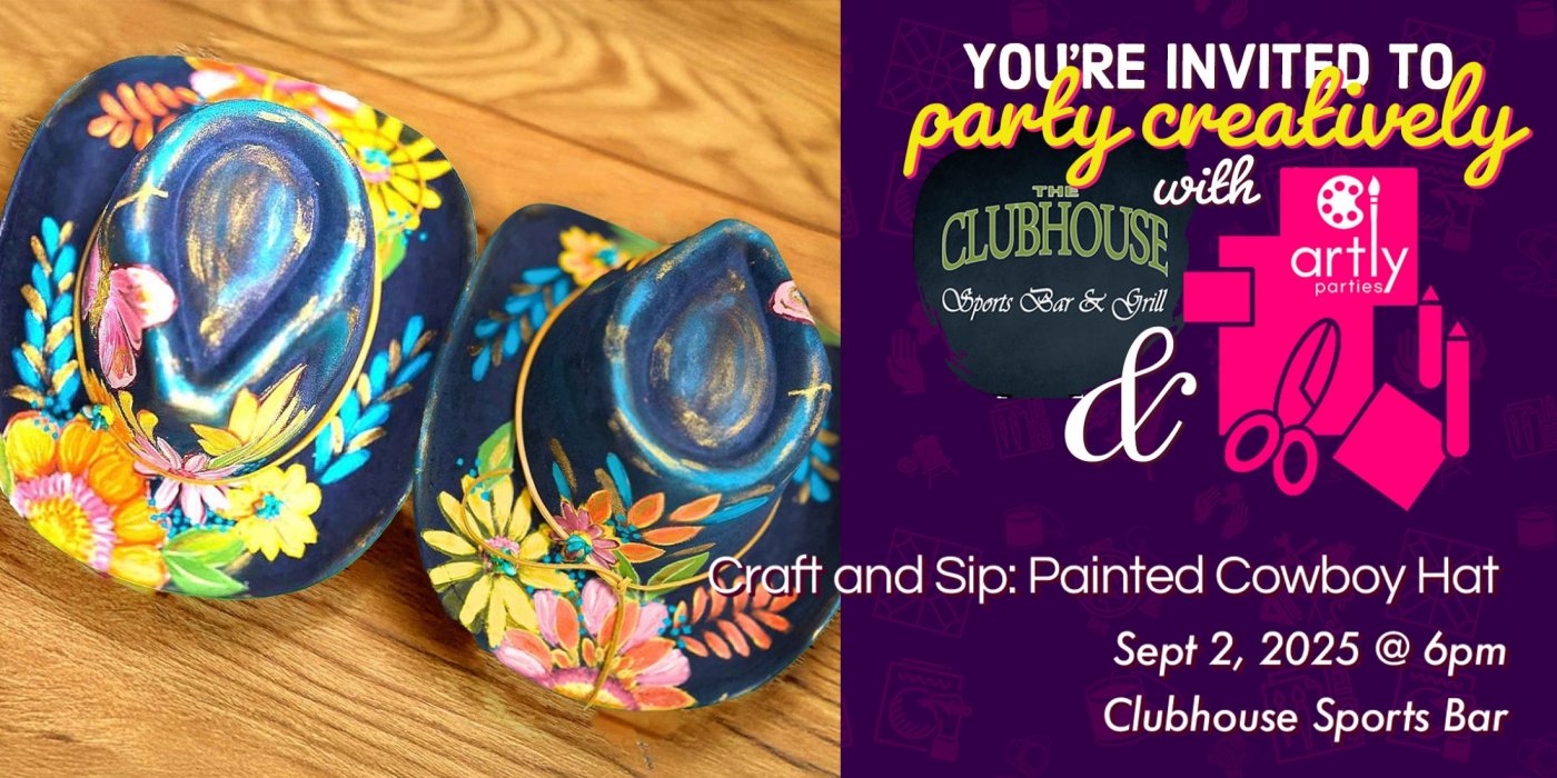 Craft and Sip: Hand Painting Cowboy Hats