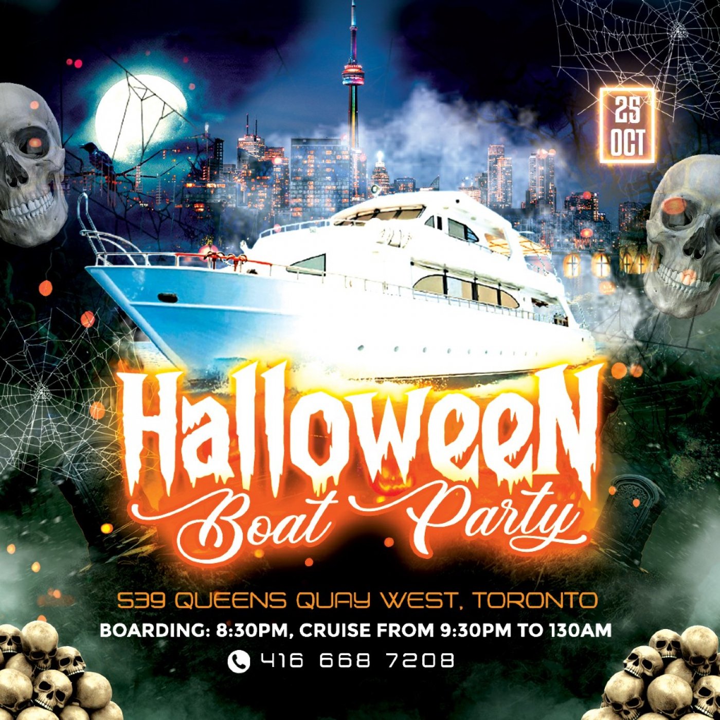 Toronto Halloween Boat Party- Saturday, Oct 25, 2025