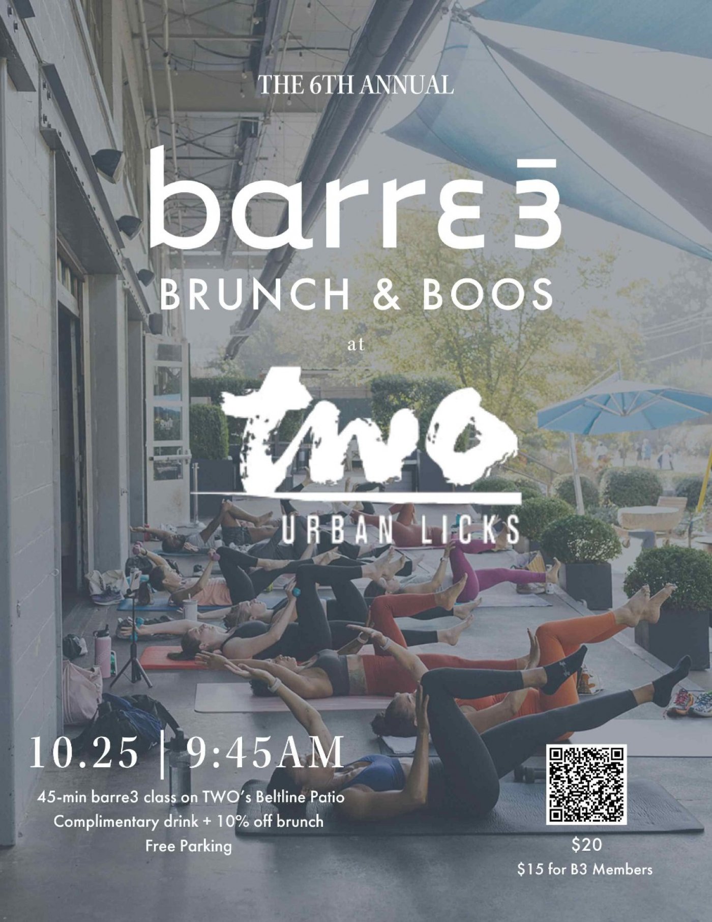 Scare Up Some Fun at TWO's 6th Annual Barre, Brunch, and Boos! - Sat. Oct. 25