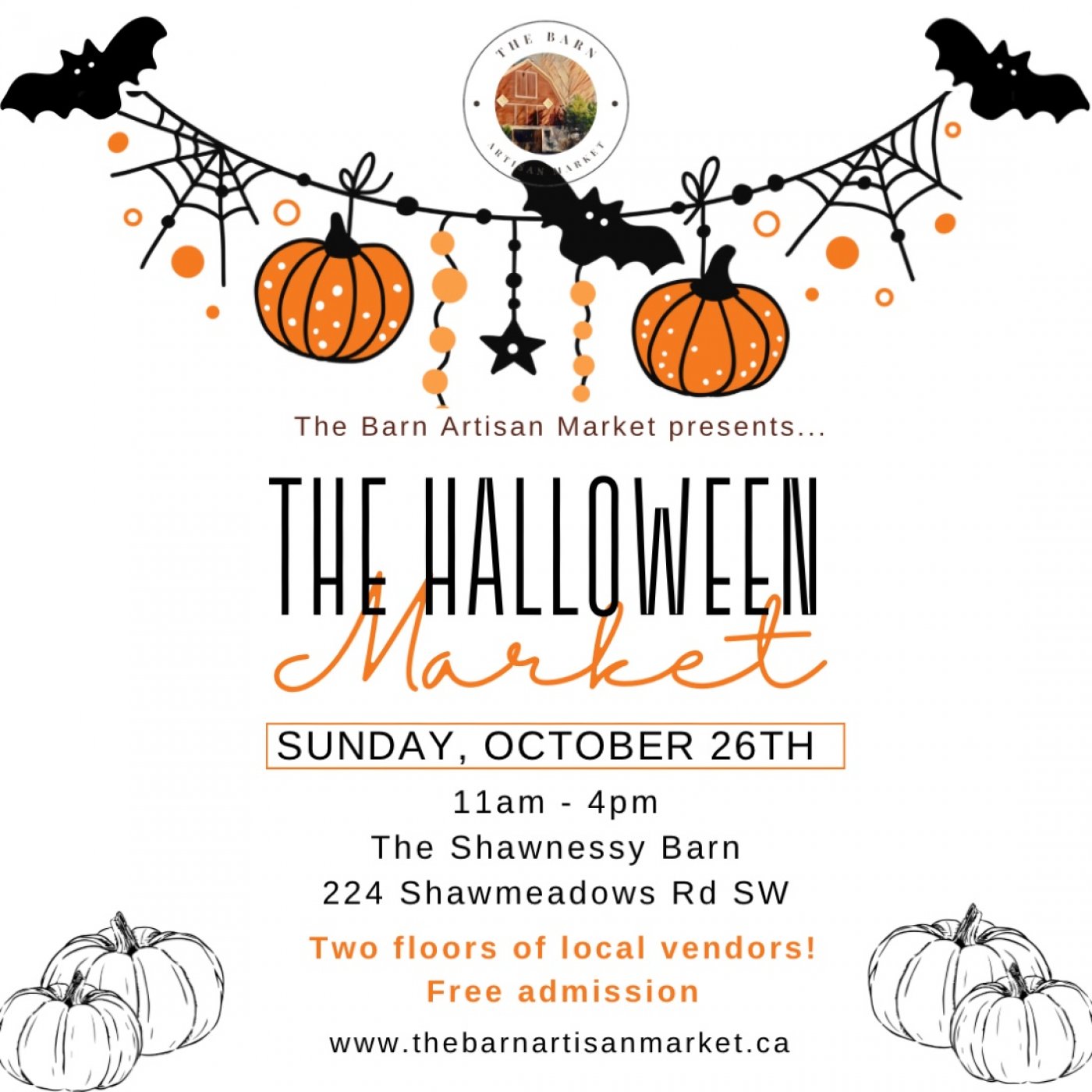 The Barn Artisan Market presents\u2026 The Halloween Market! 