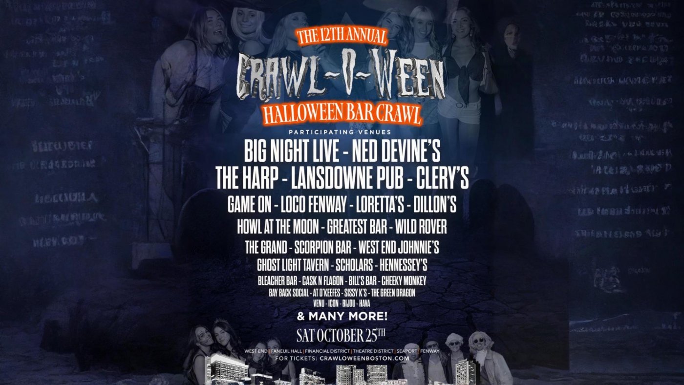 Crawl-O-Ween 2025: Boston's 12th Annual Official Halloween Bar Crawl