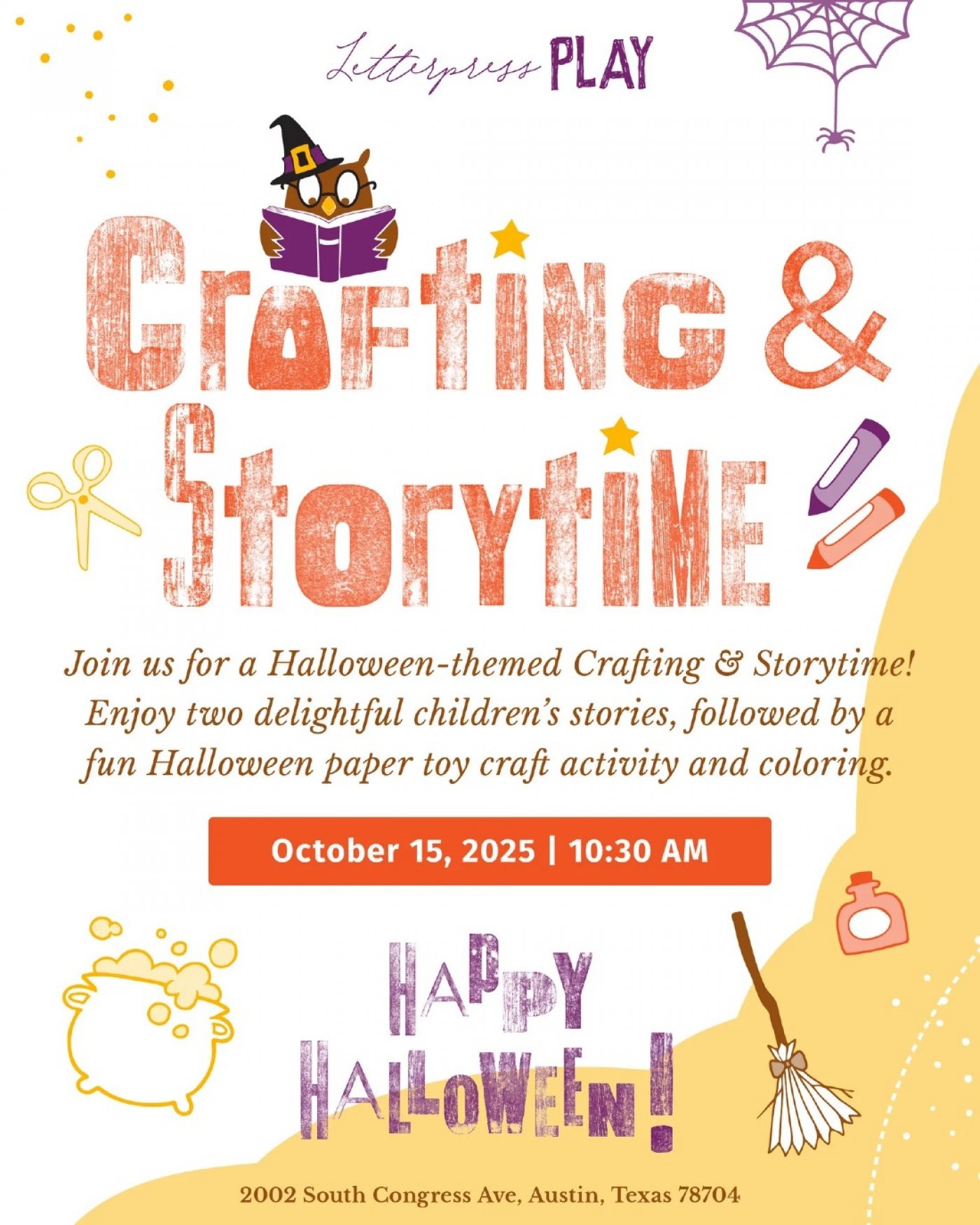 Halloween Crafting and Storytime
