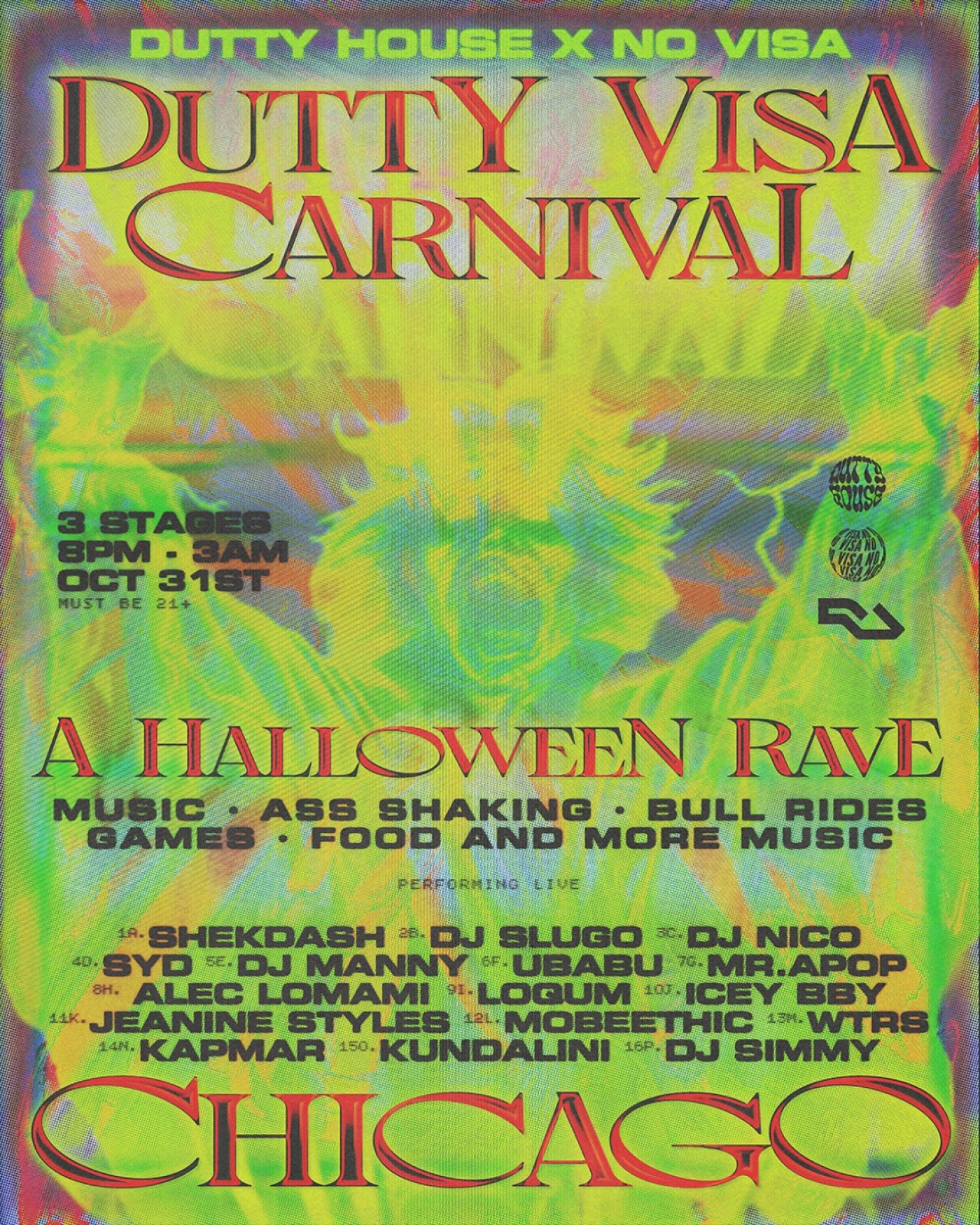 Dutty House x No Visa: Dutty Visa Carnival Ft. Shekdash DJ Slugo DJ Nico + More