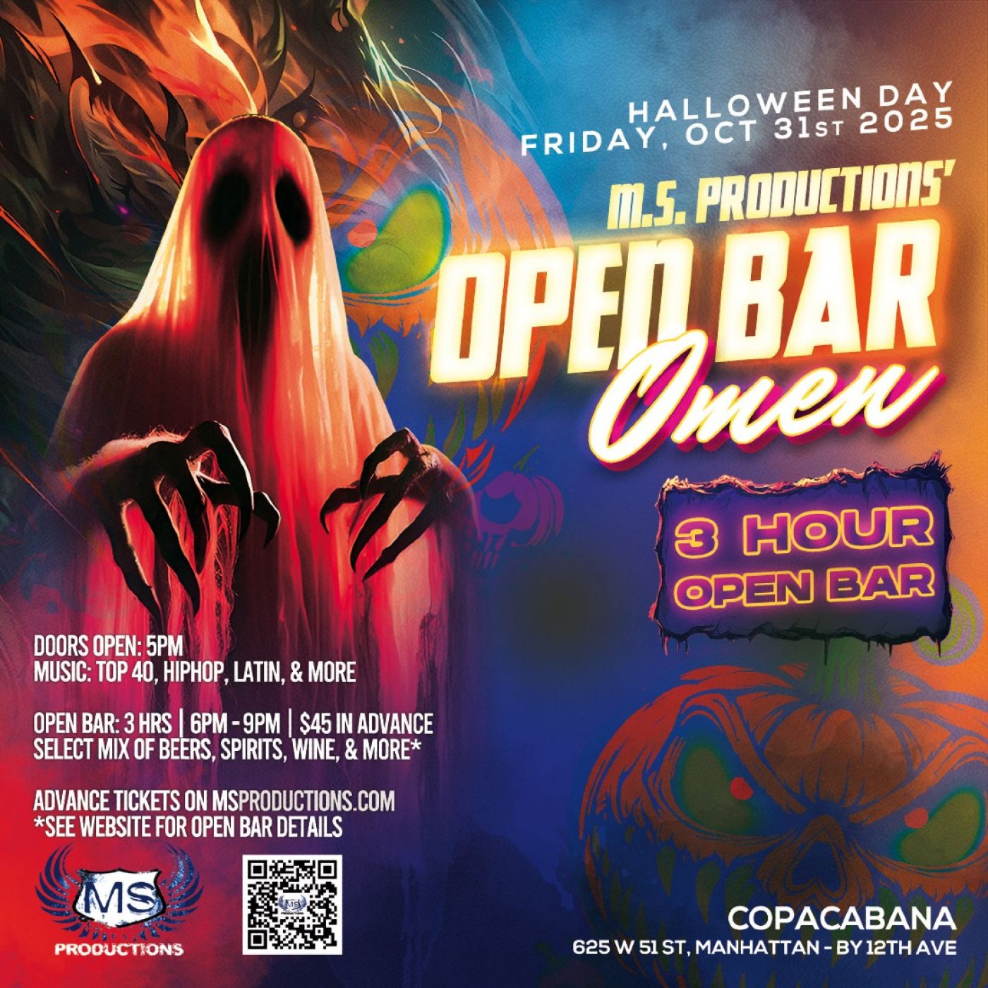 Open Bar Omen - Halloween at Copa NYC