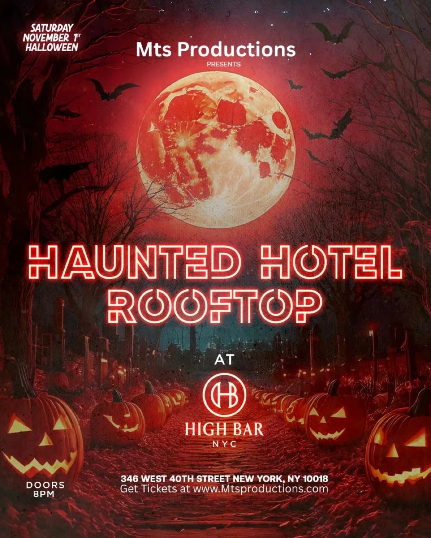 Highbar NYC Haunted Hotel Rooftop Halloween Party 2025